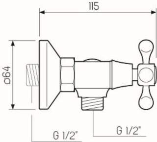Смеситель для душа РМС SL71-003 хром